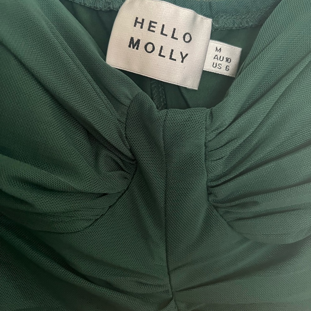 Hello Molly Green Ruched Bodycon Dress for Weddings